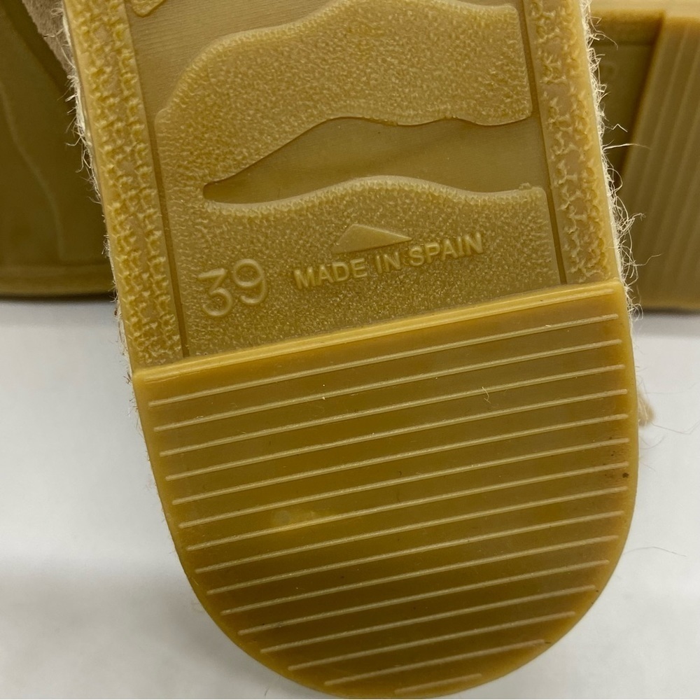 Paseart Suede Leather Cross Strap Espadrille Slingback Sandals 39 - Picture 11 of 11